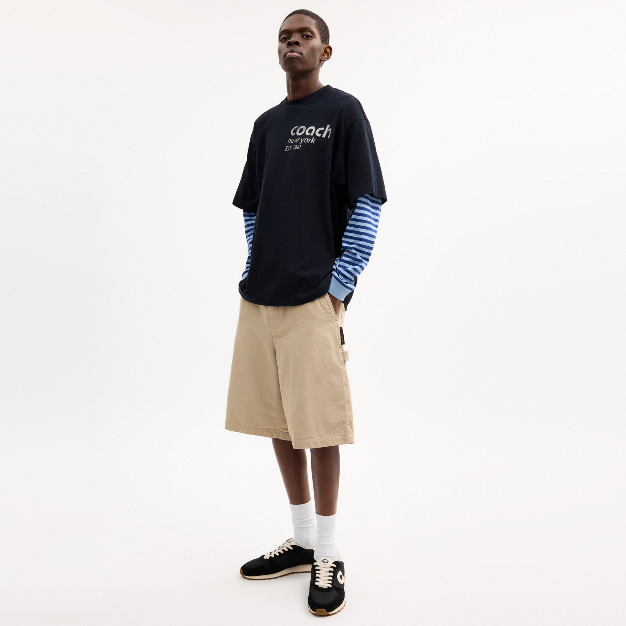 Double Layered Long Sleeve T-Shirt In Organic Cotton