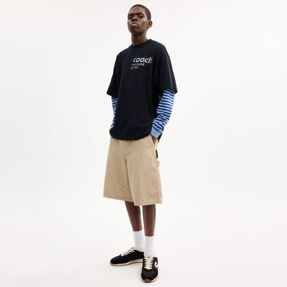 Double Layered Long Sleeve T-Shirt In Organic Cotton