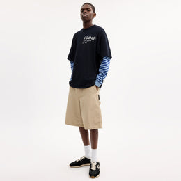 Double Layered Long Sleeve T-Shirt In Organic Cotton