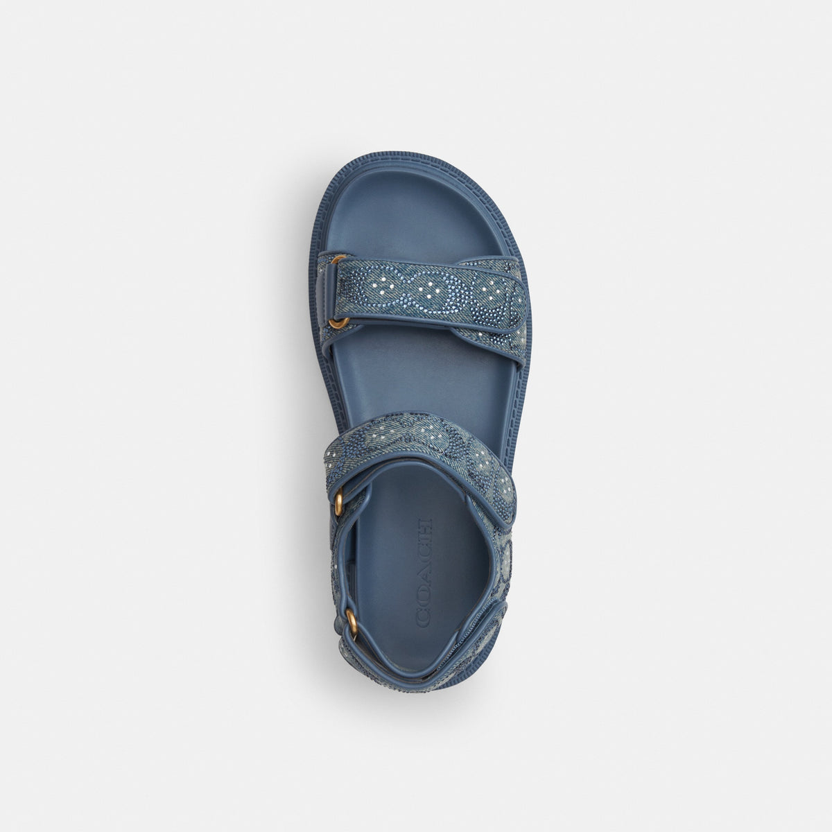 Brynn Sandal In Crystal Signature Denim