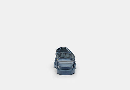 Brynn Sandal In Crystal Signature Denim