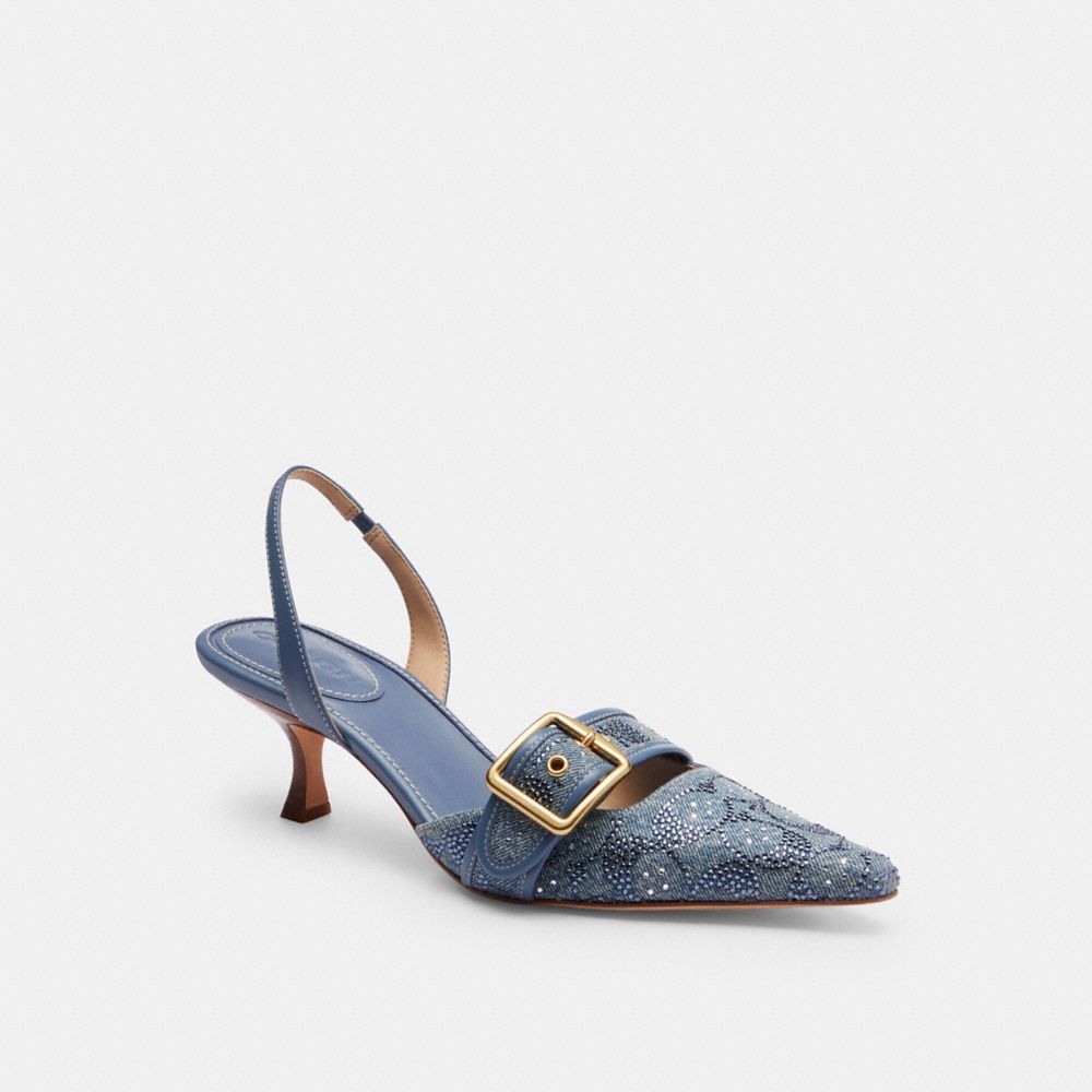 Margot Slingback In Loved Denim