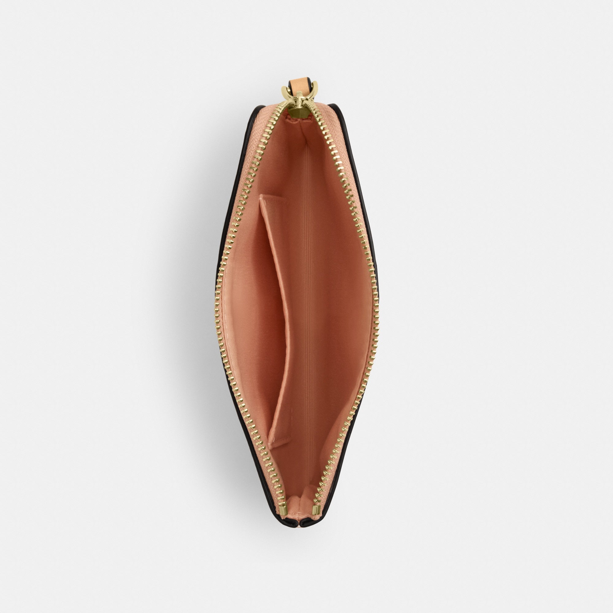 Corner Zip Wristlet In Signature Leather
