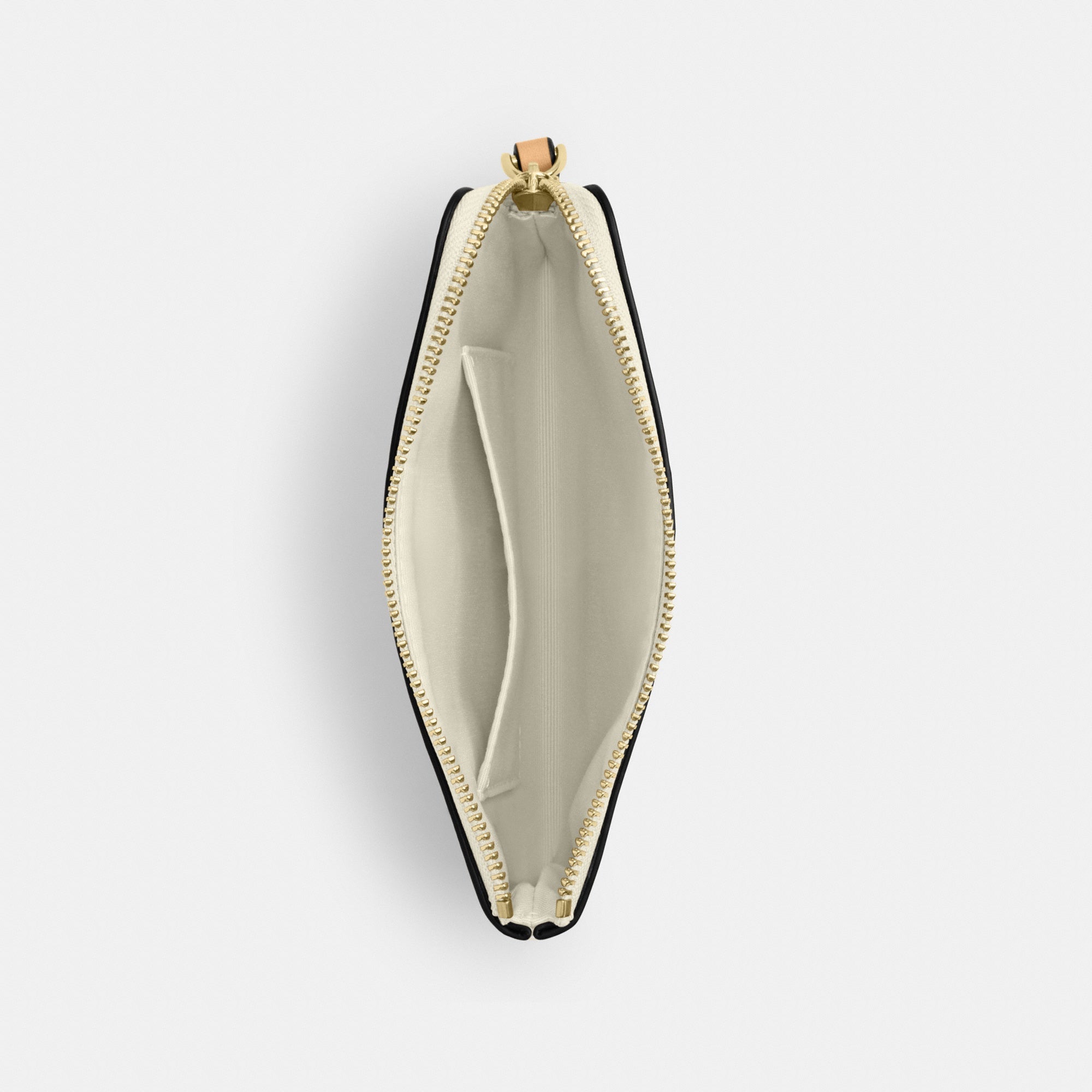Corner Zip Wristlet In Signature Leather