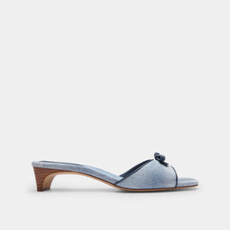 Bow Kitten Heel Sandal In Signature Jacquard
