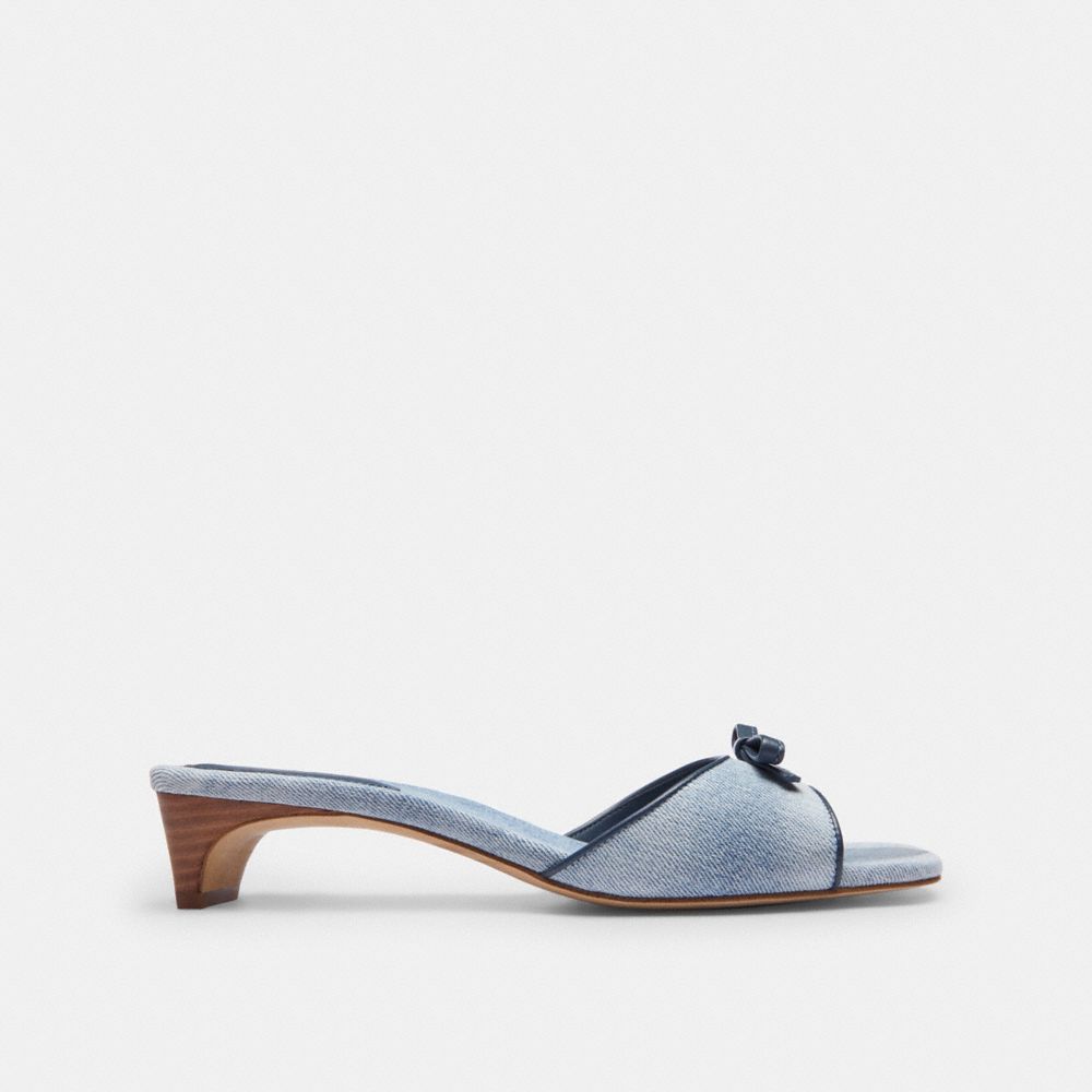 Bow Kitten Heel Sandal In Signature Jacquard