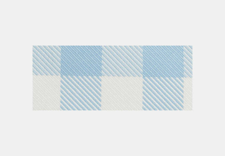 Corner Zip Wristlet With Gingham Print And Charm