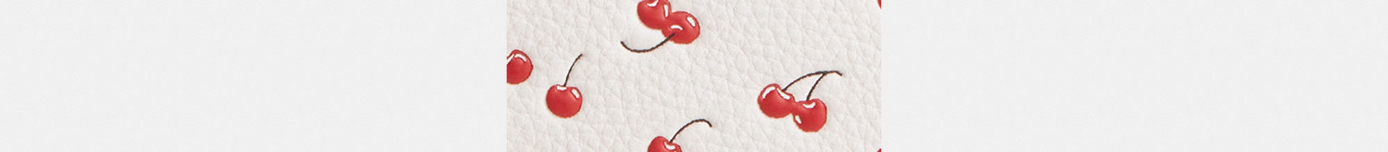 Corner Zip Wristlet With Cherry Print