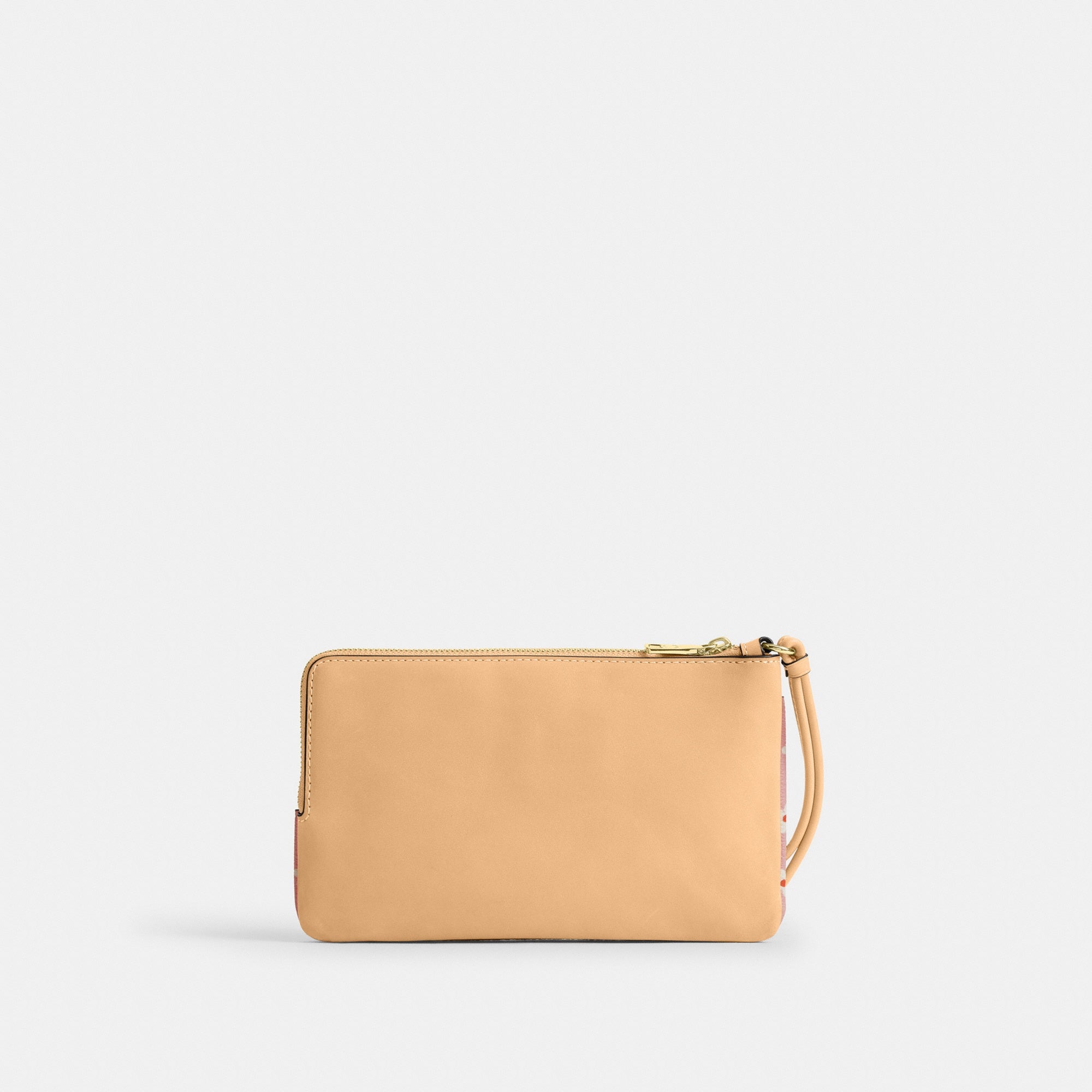 Double Zip Wristlet With Floral Print