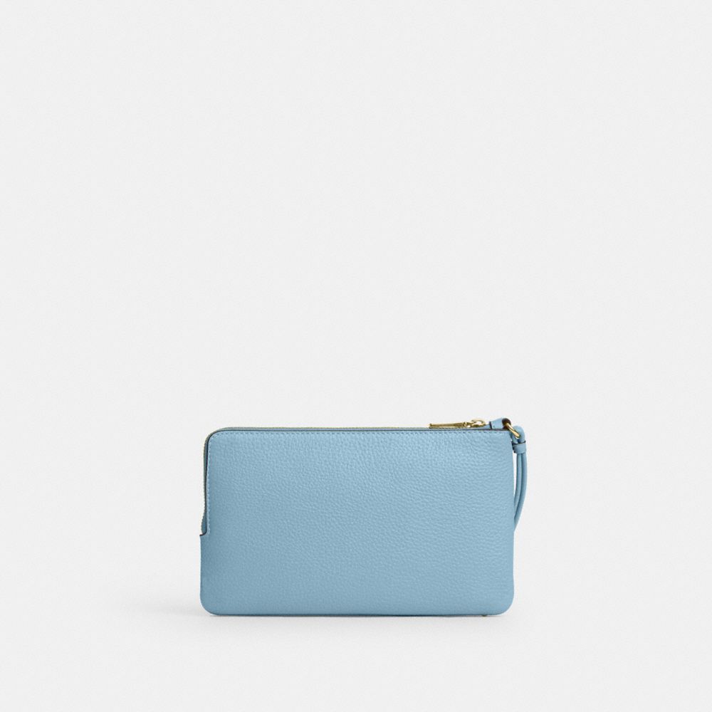 Double Zip Wristlet With Floral Print