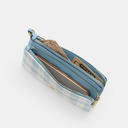 Double Zip Wristlet With Floral Print