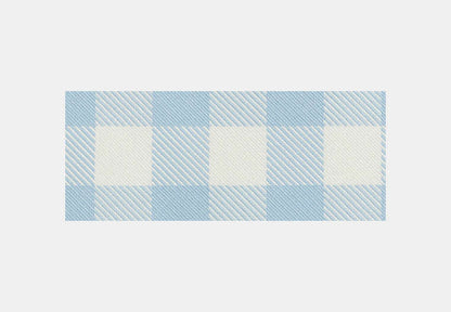 Double Zip Wristlet With Gingham Print