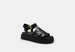 Lucy Lug Sole Sandal In Signature Jacquard