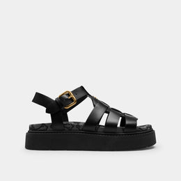 Lucy Lug Sole Sandal In Signature Jacquard