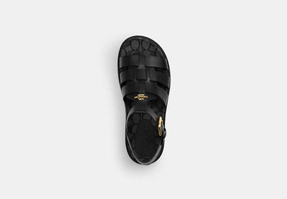 Lucy Lug Sole Sandal In Signature Jacquard