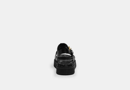 Lucy Lug Sole Sandal In Signature Jacquard