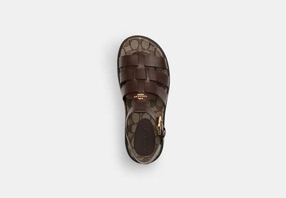Lucy Lug Sole Sandal In Signature Jacquard