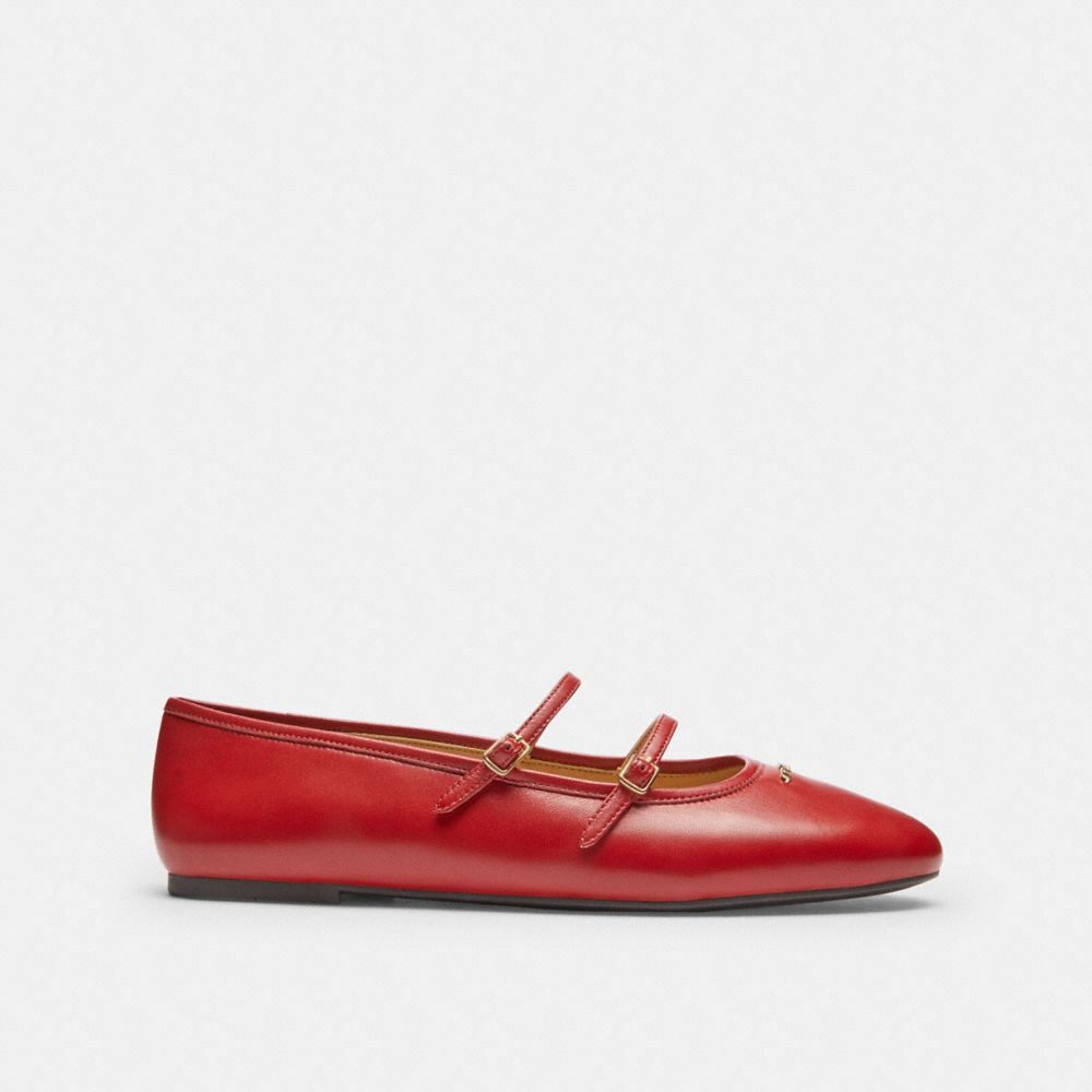 Double Buckle Mary Jane In Signature Jacquard