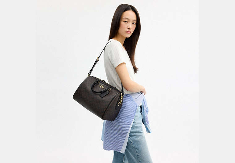 Rowan Large Satchel Bag In Signature Canvas