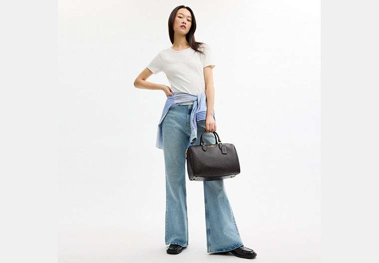 Rowan Large Satchel Bag In Signature Canvas