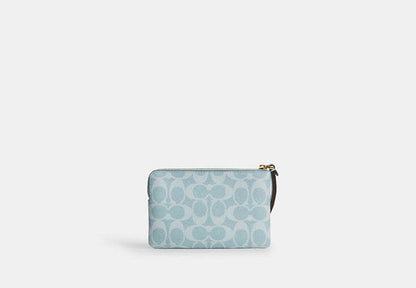 Corner Zip Wristlet In Signature Canvas