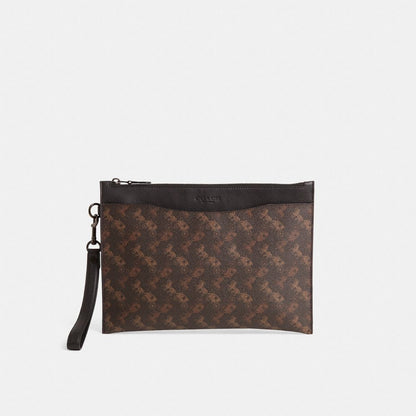 Restored Hitch Pouch With Horse And Carriage Print