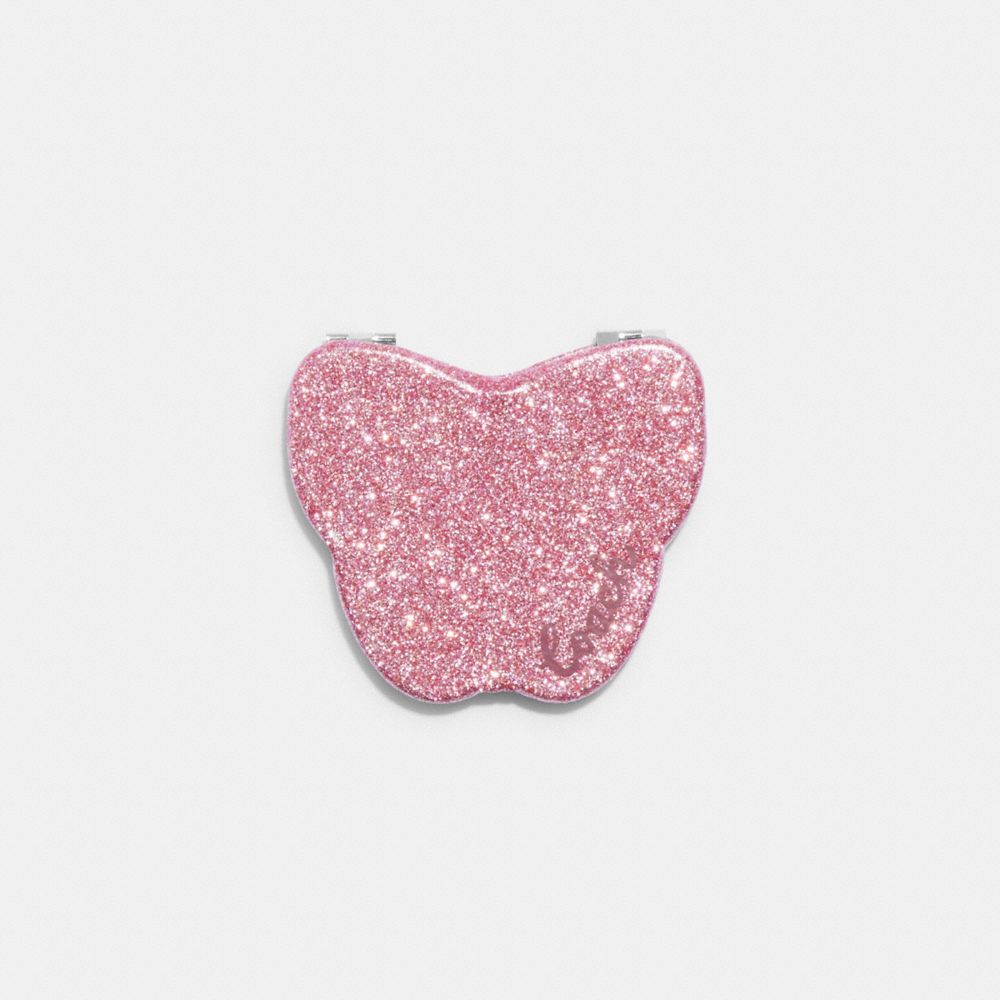 Glitter Butterfly Compact Mirror
