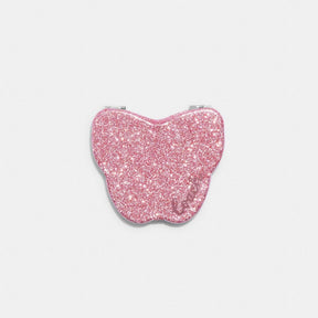 Glitter Butterfly Compact Mirror