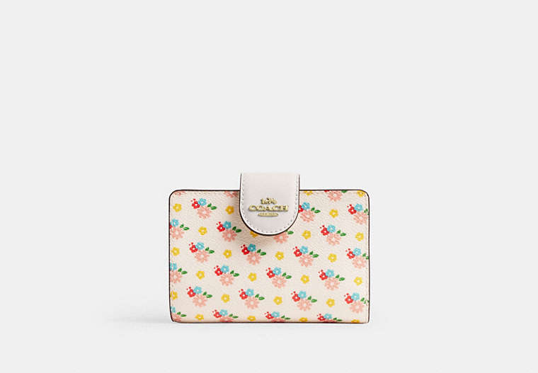 Medium Corner Zip Wallet With Floral Print