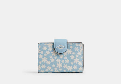 Medium Corner Zip Wallet With Floral Print
