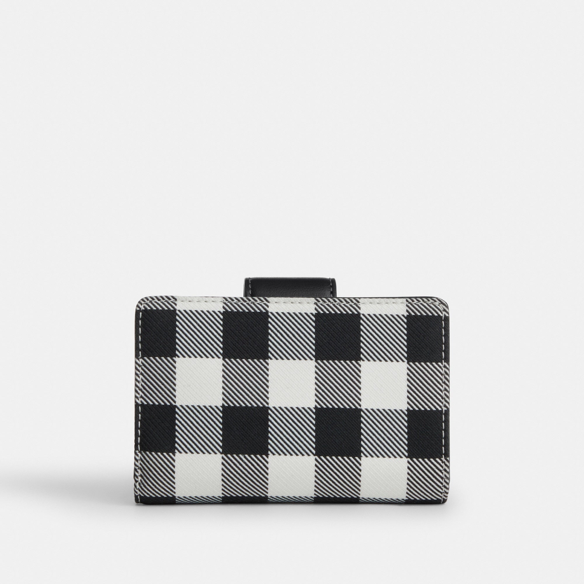 Medium Corner Zip Wallet With Gingham Print