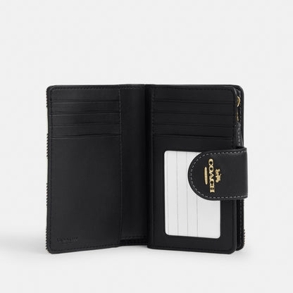 Medium Corner Zip Wallet With Gingham Print