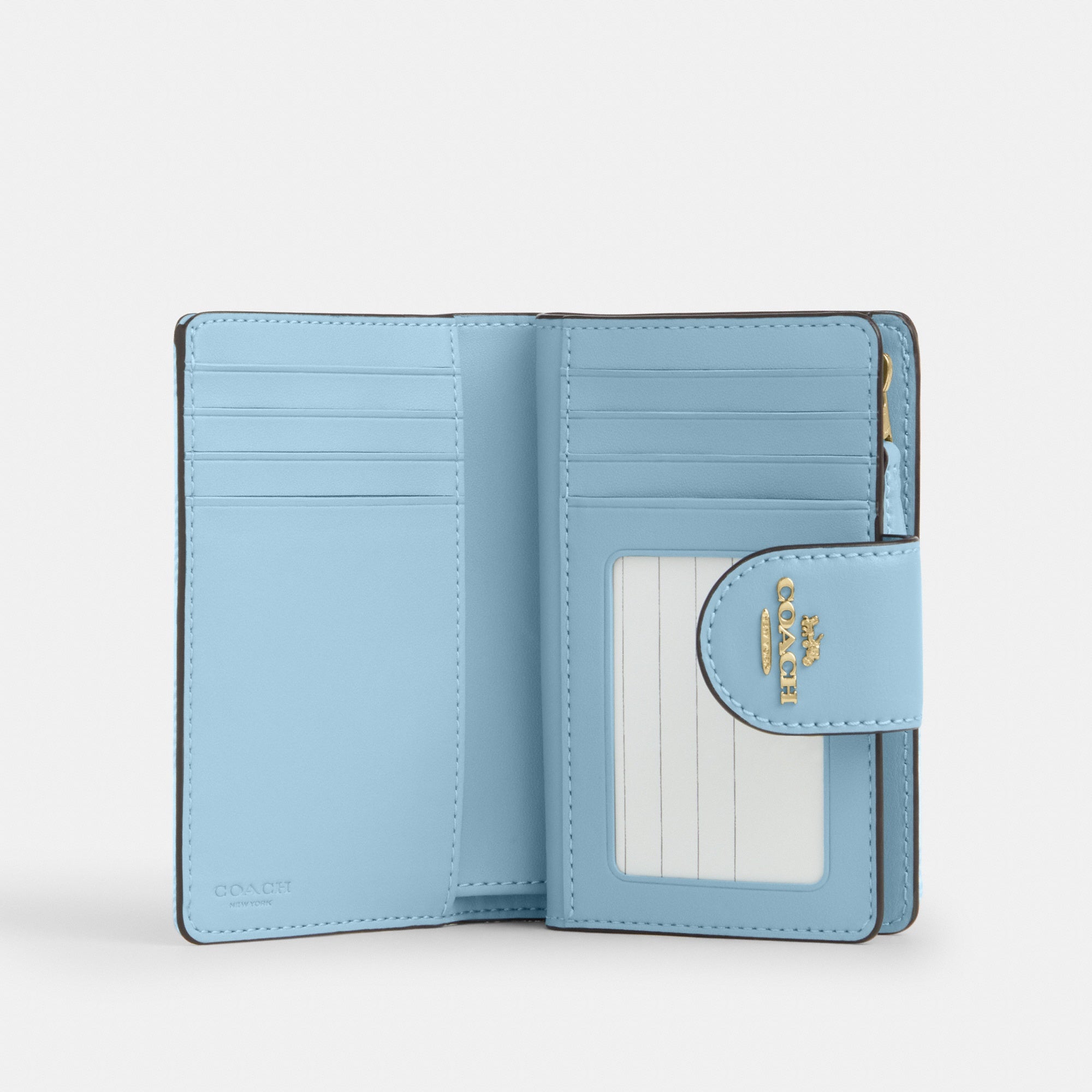 Medium Corner Zip Wallet With Gingham Print