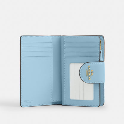 Medium Corner Zip Wallet With Gingham Print