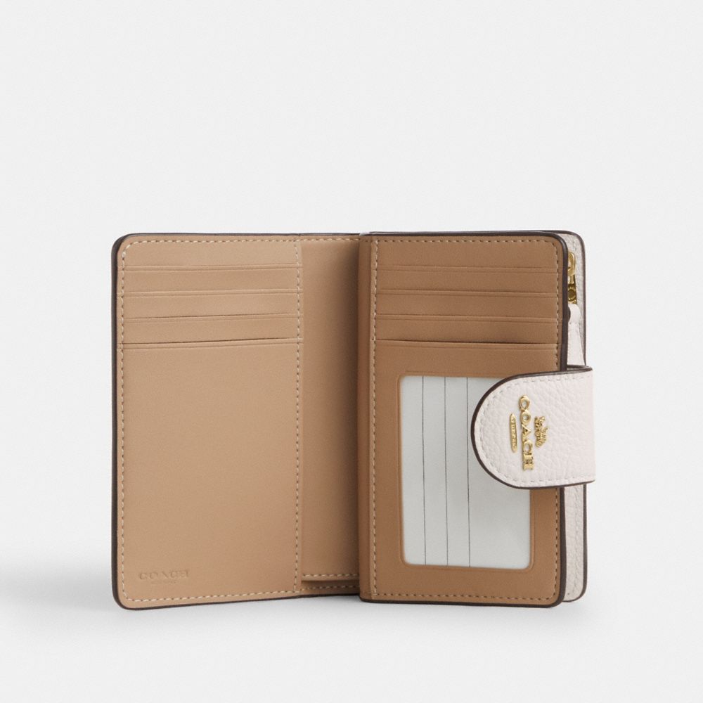 Medium Corner Zip Wallet With Gingham Print