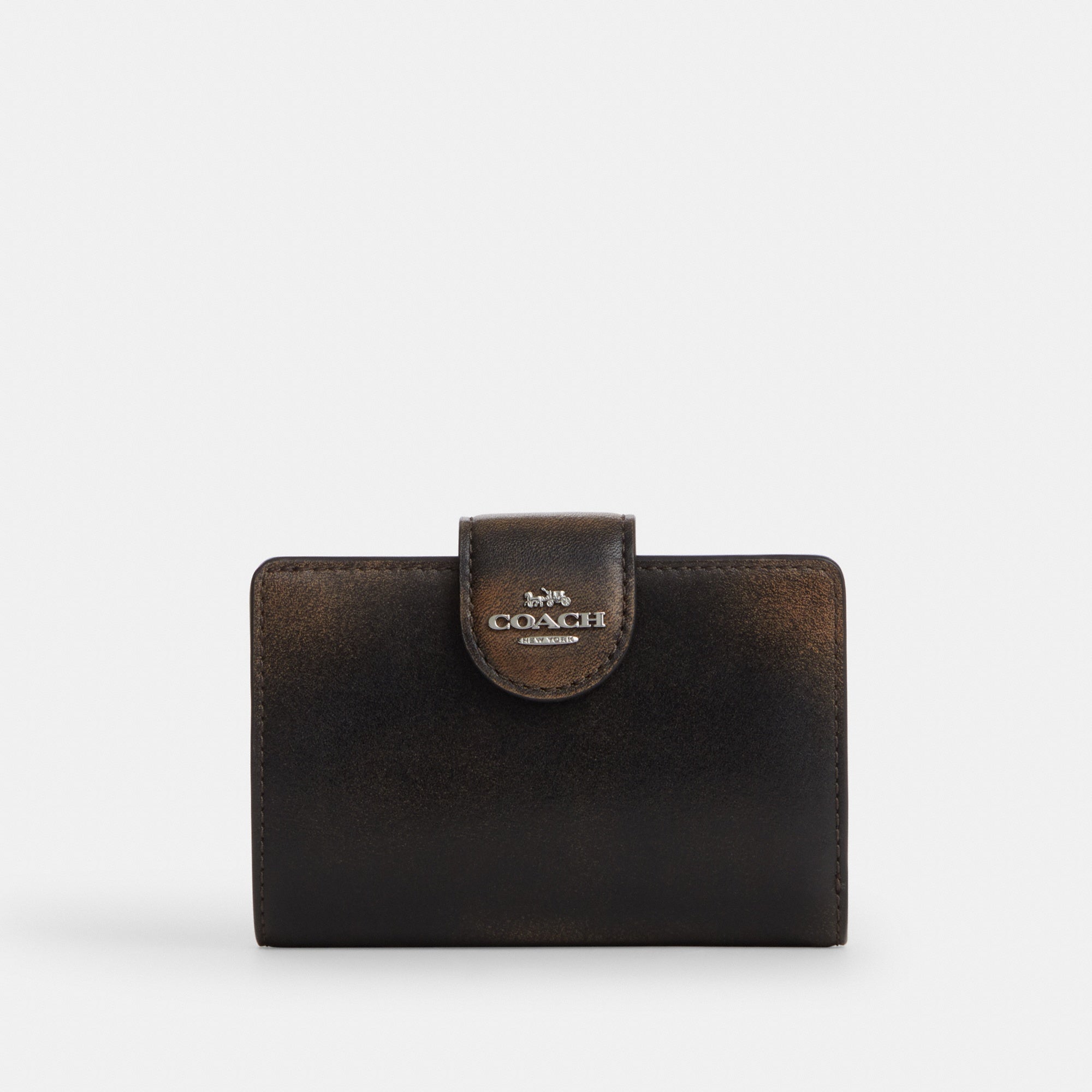 Medium Corner Zip Wallet In Loved Leather