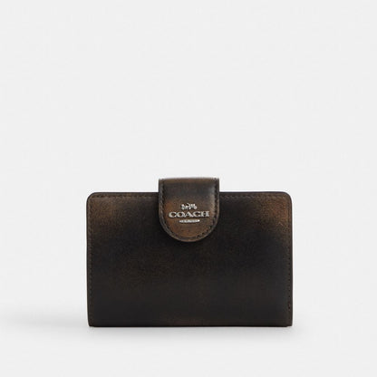 Medium Corner Zip Wallet With Gingham Print
