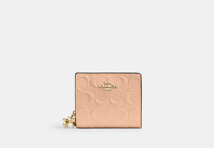 Snap Wallet In Signature Leather With Charm