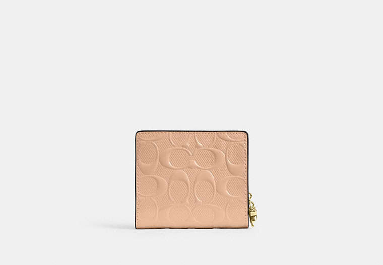 Snap Wallet In Signature Leather With Charm