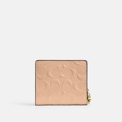 Snap Wallet In Signature Leather With Charm