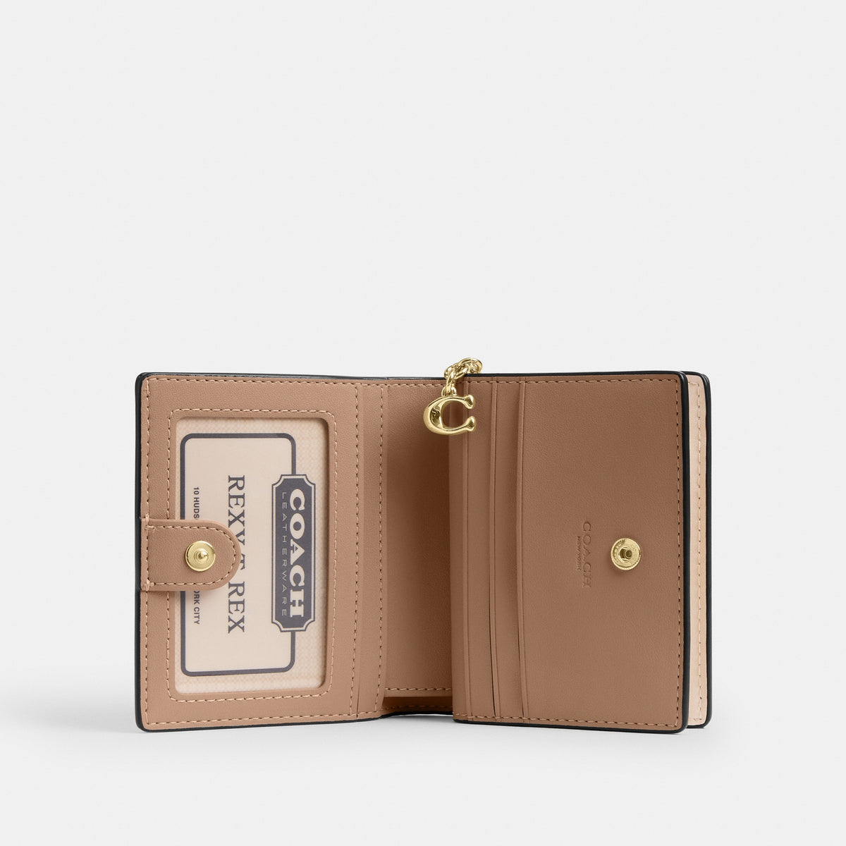 Snap Wallet With Floral Print And Charm
