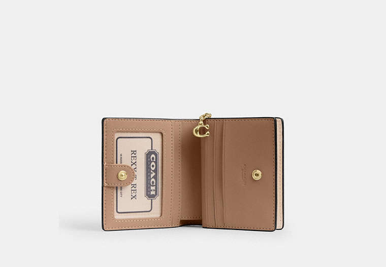 Snap Wallet With Floral Print And Charm