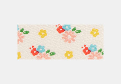 Snap Wallet With Floral Print And Charm