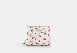 Snap Wallet With Cherry Print