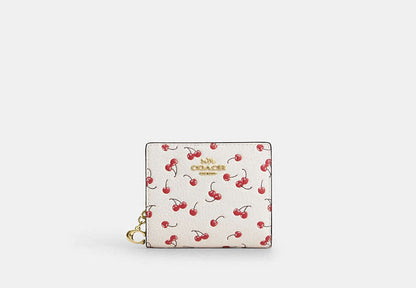 Snap Wallet With Cherry Print