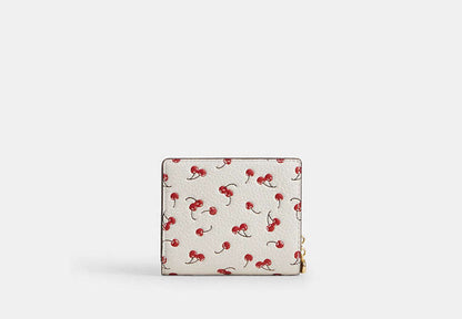 Snap Wallet With Cherry Print