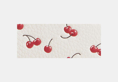 Snap Wallet With Cherry Print