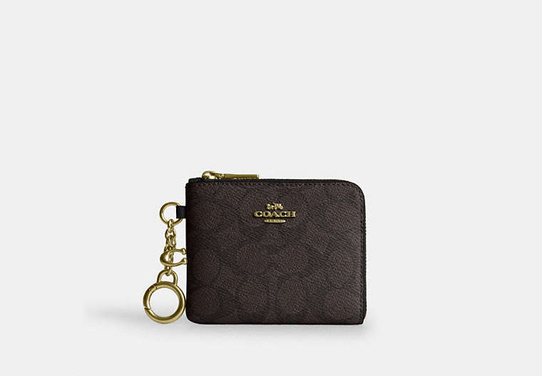 Small Corner Zip Wallet In Signature Canvas