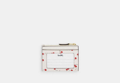 Mini Skinny Id Case With Cherry Print