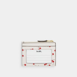 Mini Skinny ID Case With Cherry Print